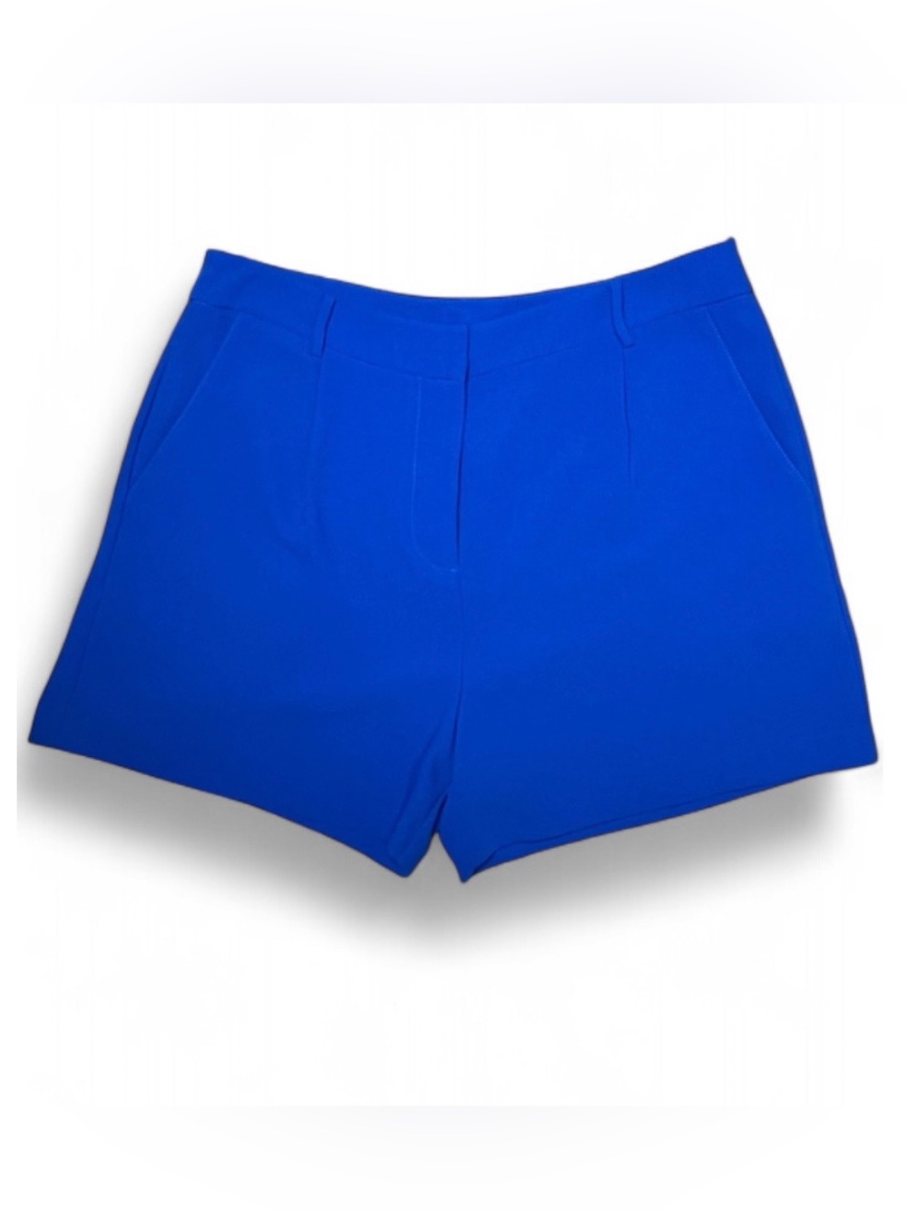 Amanda Uprichard Cobalt Blue Tailored High-Rise Shorts Preppy Summer Vacation